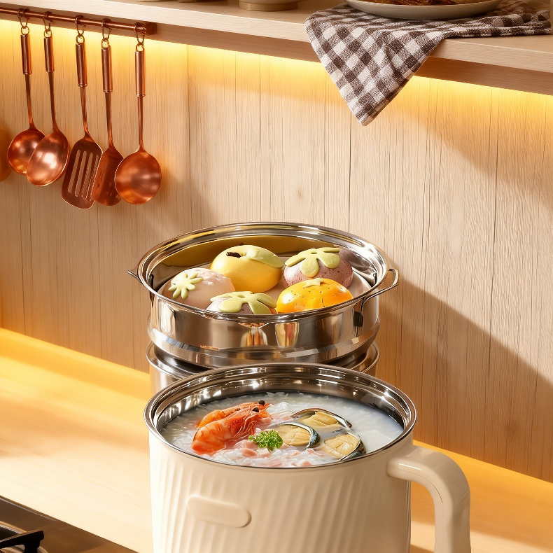 Student dormitory small stainless steel nonstick electric hot pot
