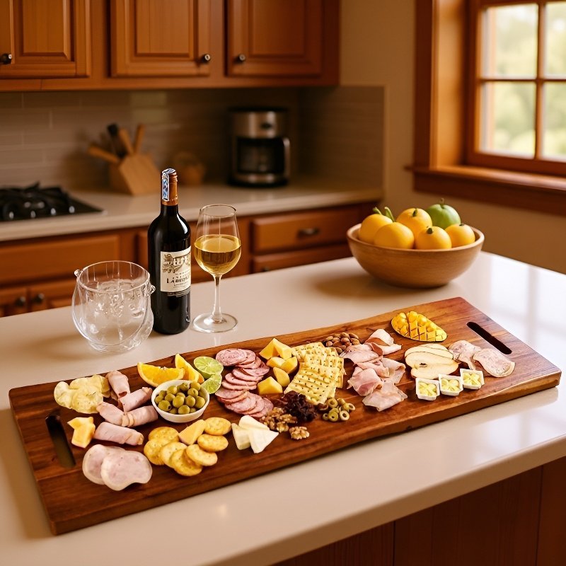 대용량 나무 손잡이 도마 주방용품