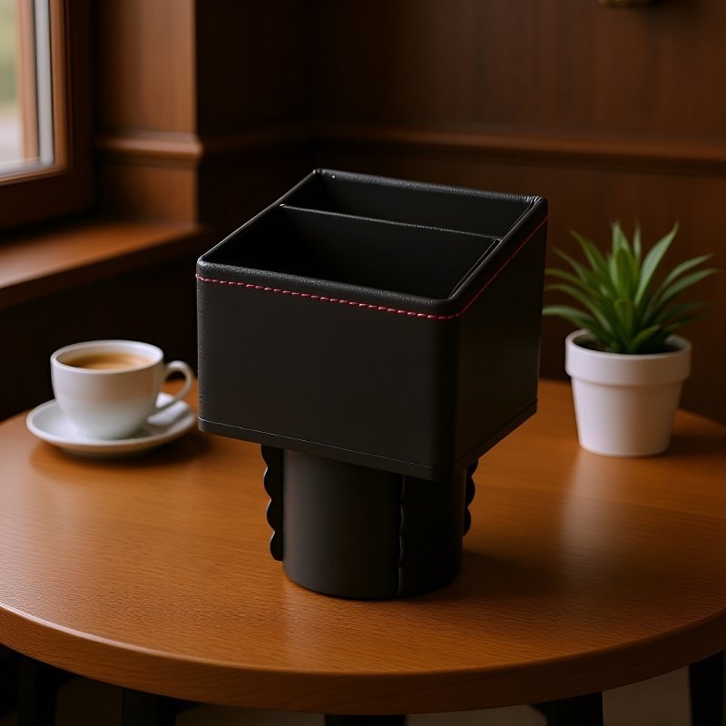 Portavasos multifuncional y caja de almacenamiento para automóvil