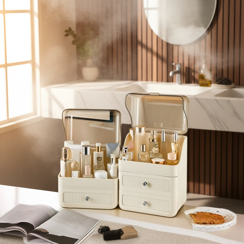 Dustproof Large Makeup Desktop Organizer Box