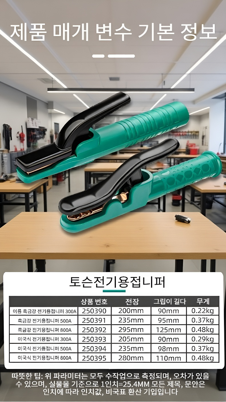 인체공학적 디자인의 전기용접니퍼
