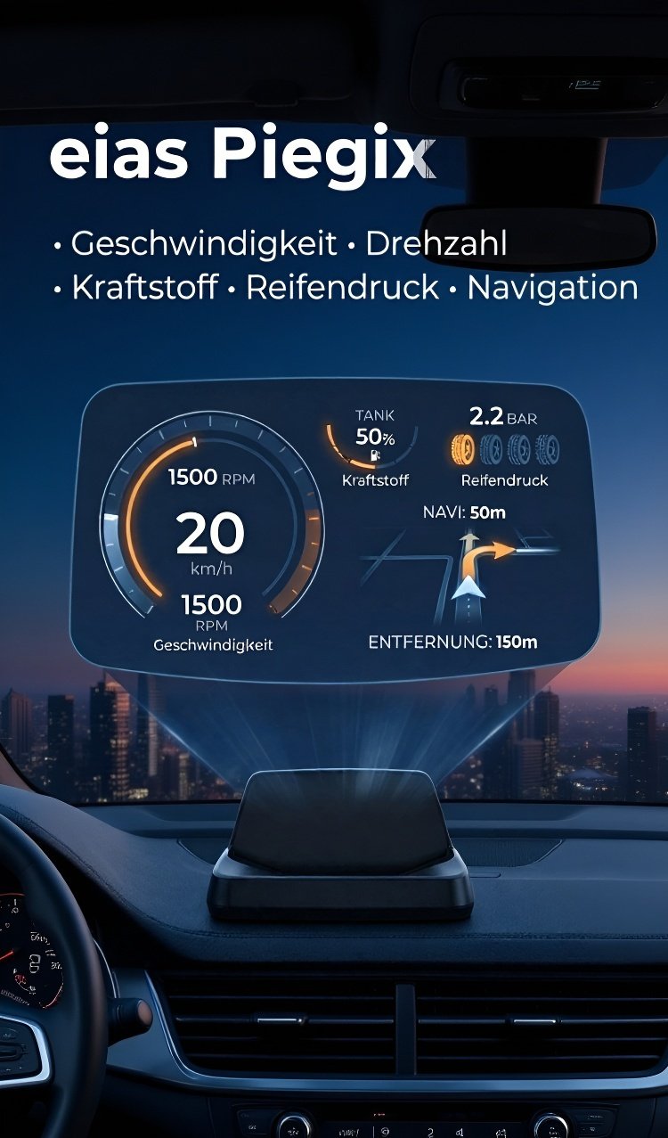 HD Anzeige auf der Windschutzscheibe