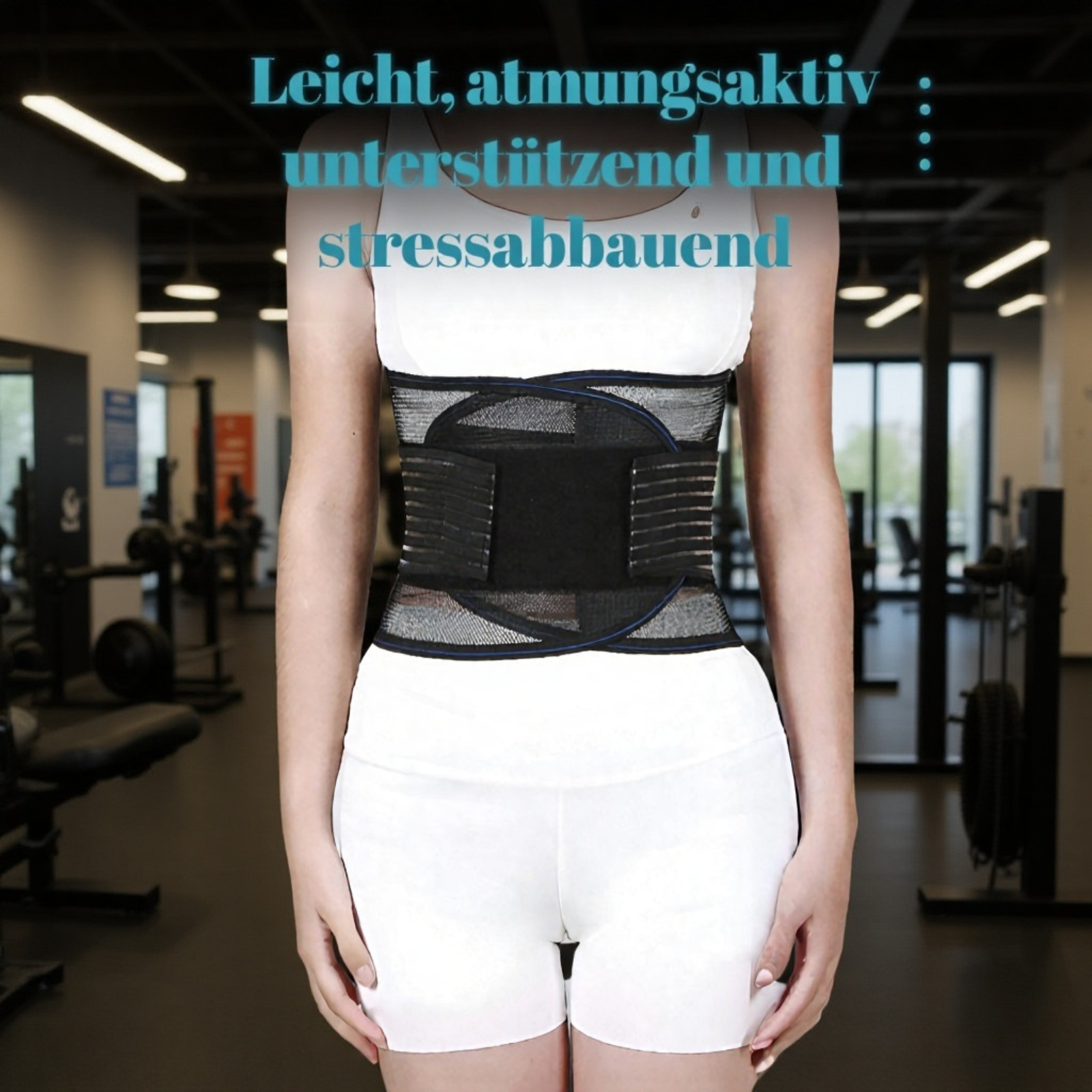 Verstärkter atmungsaktiver Lendenwirbelstützgürtel mit Stahlplatten, Gesundheitsbandage