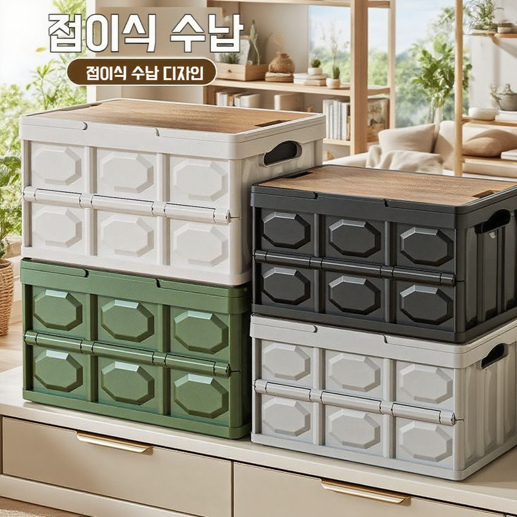 차량용 수납함 손잡이와 휴대성 강조