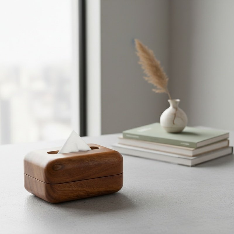 Boîte à mouchoirs durable en bois écologique