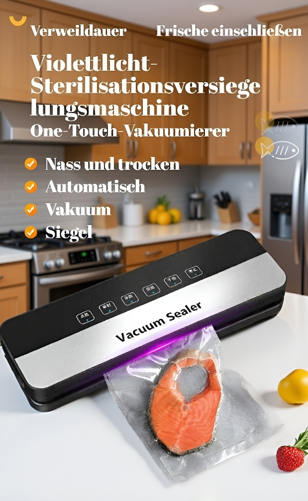 Vollautomatisches kleines Vakuumiergerät für trockene und feuchte Lebensmittel