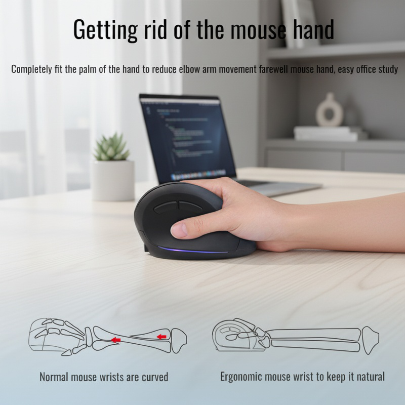 Vertical Mouse with comfortable grip design