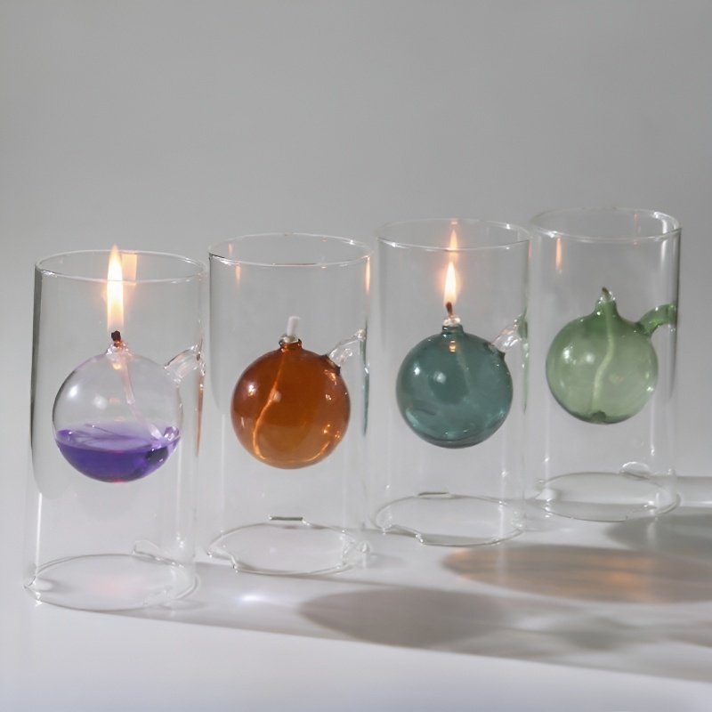 Centro de mesa con velas de vidrio para restaurantes de estilo occidental