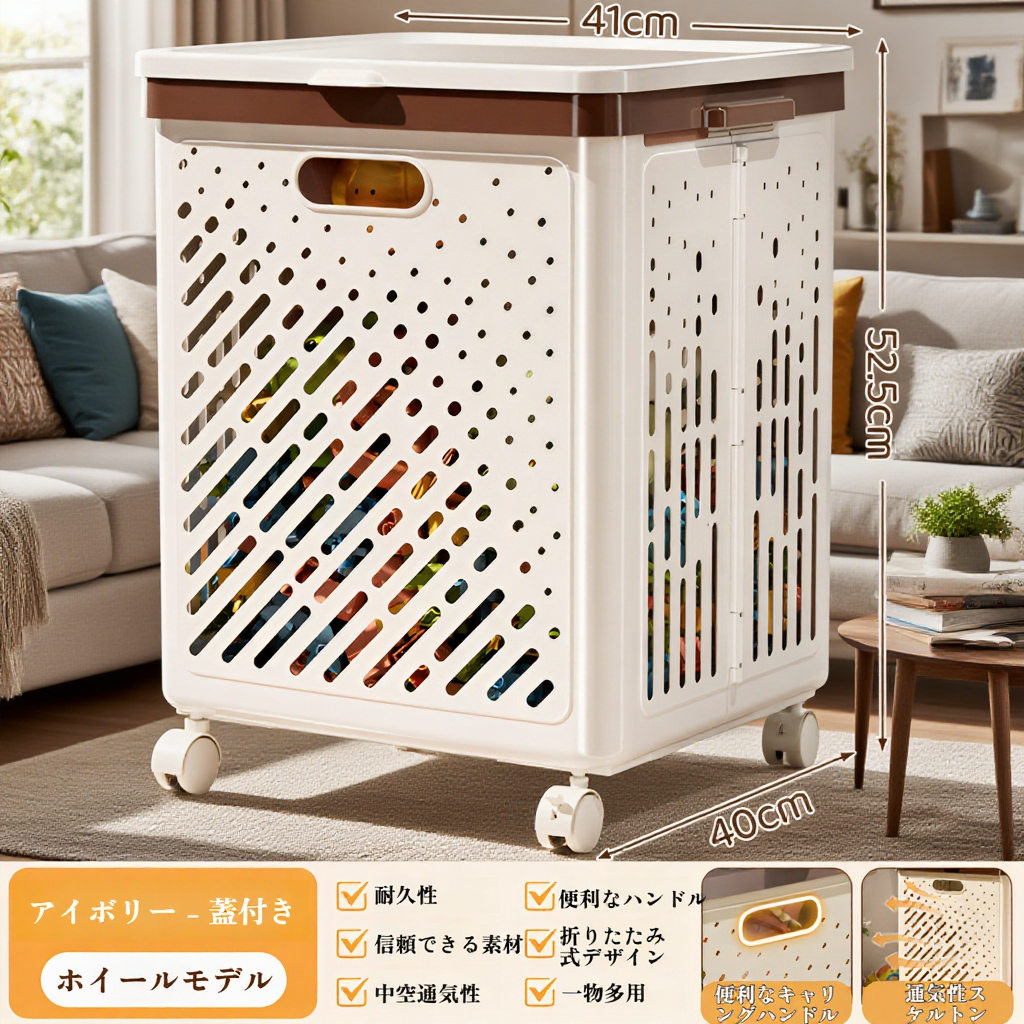 取っ手付きランドリーバスケットの使いやすさ