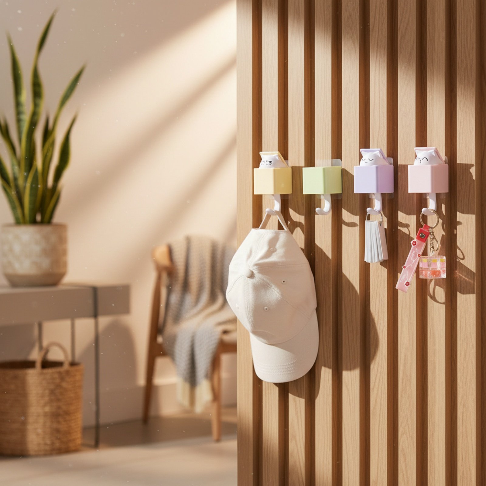Colgador para gatos sin daños en la pared