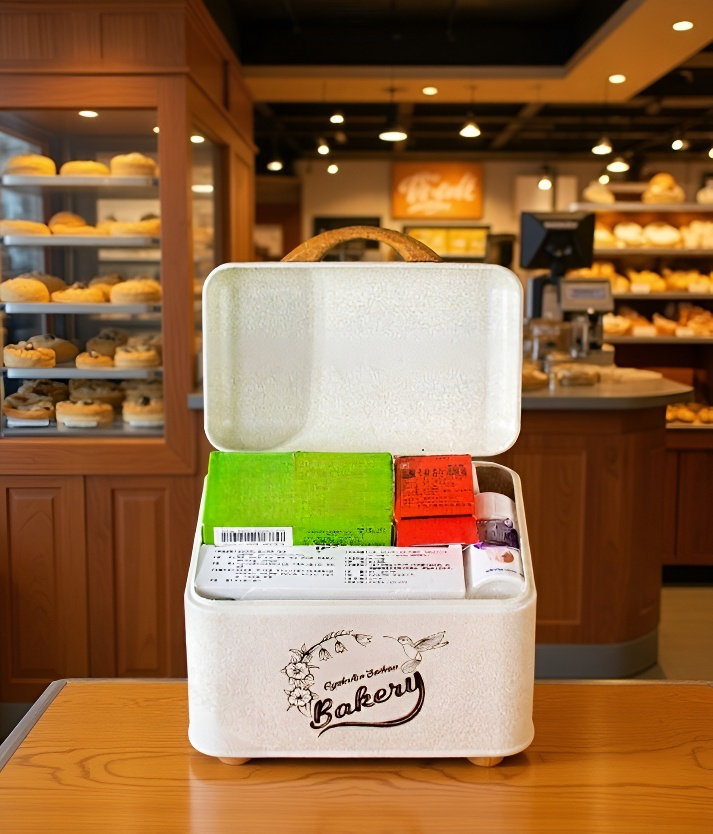 收纳耳机与药品的小型铁皮箱