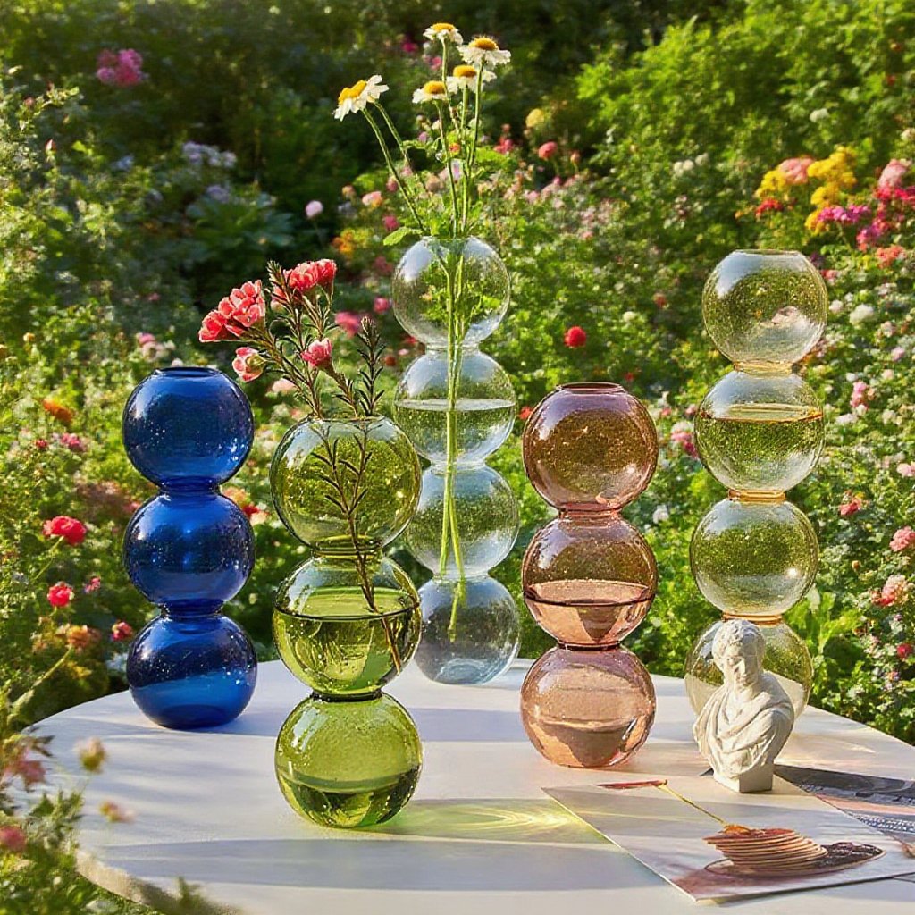 モダンなバブル花瓶のテーブルデコレーション