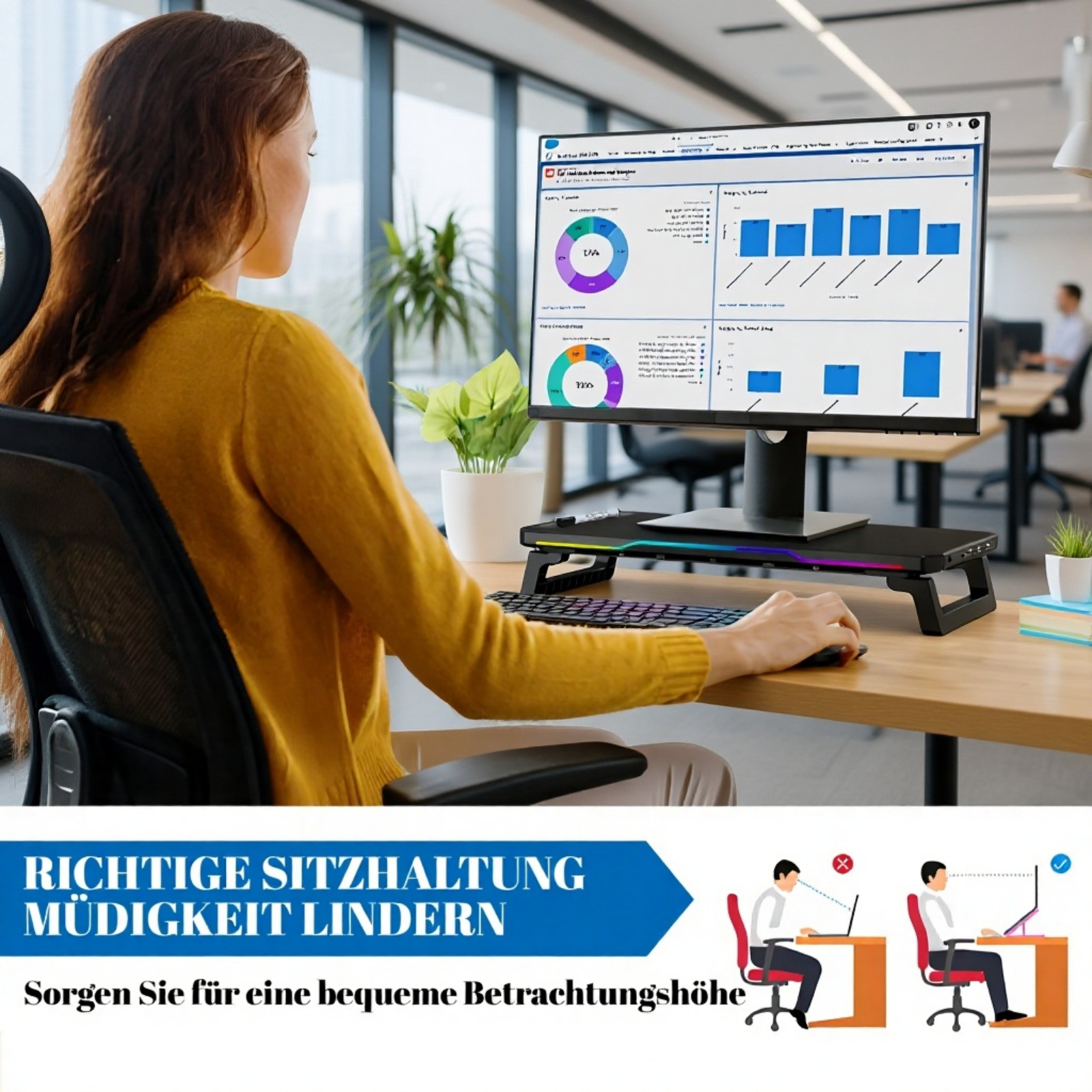Erweiterungsdock für Desktop mit praktischem Speicherregal