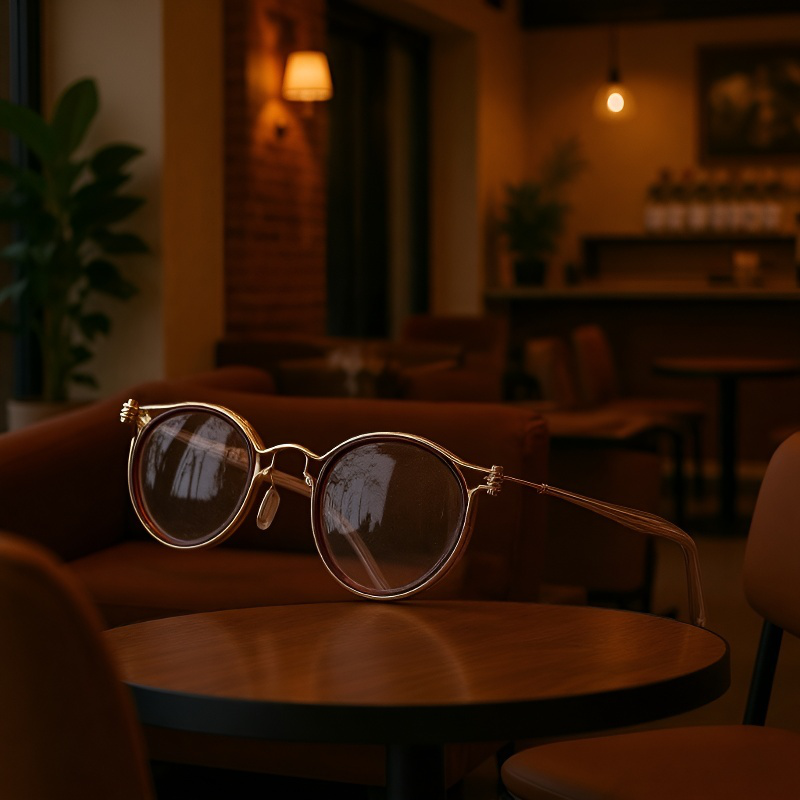 高品質光学フラットミラーを採用したメガネフレーム