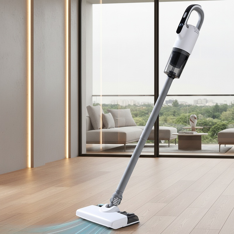 Aspiradora inalámbrica de alta potencia, fregadora de suelos con visualización para el hogar