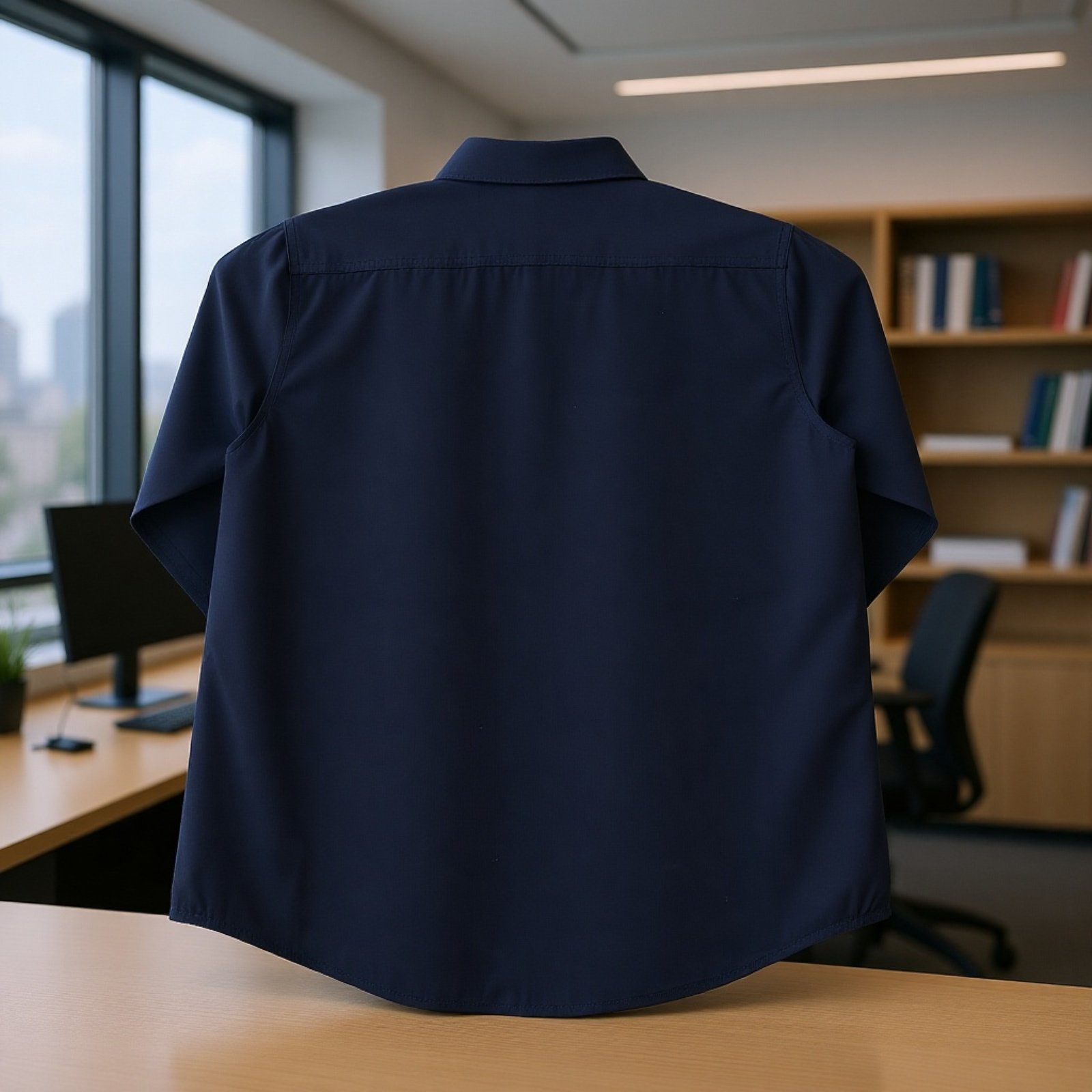 日本製ワークウェアシャツの生地アップ