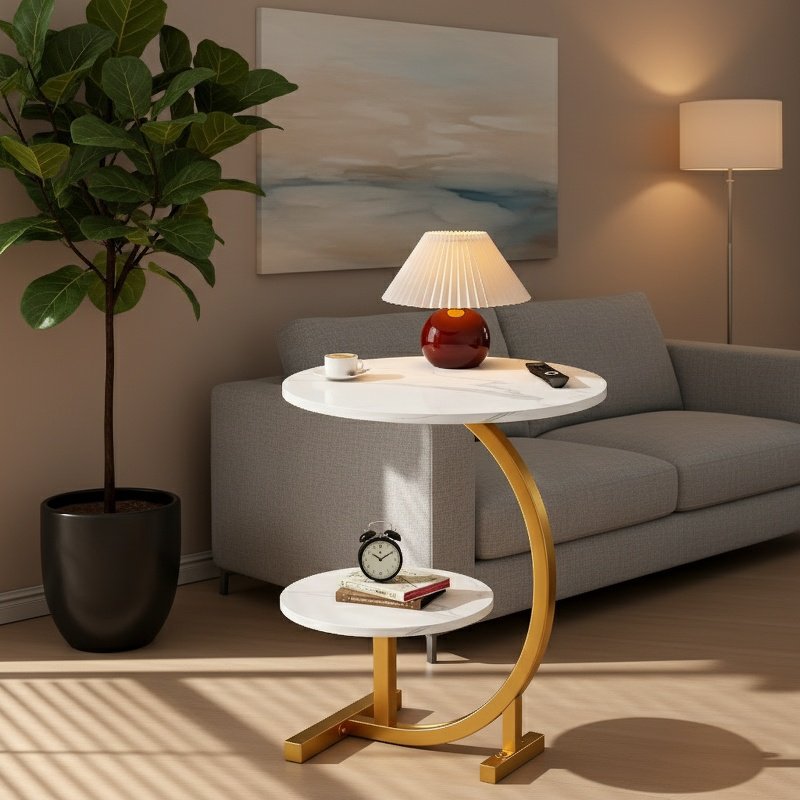 Petite table à thé moderne pour salon, table d'appoint mobile pour maison, petite table de chevet
