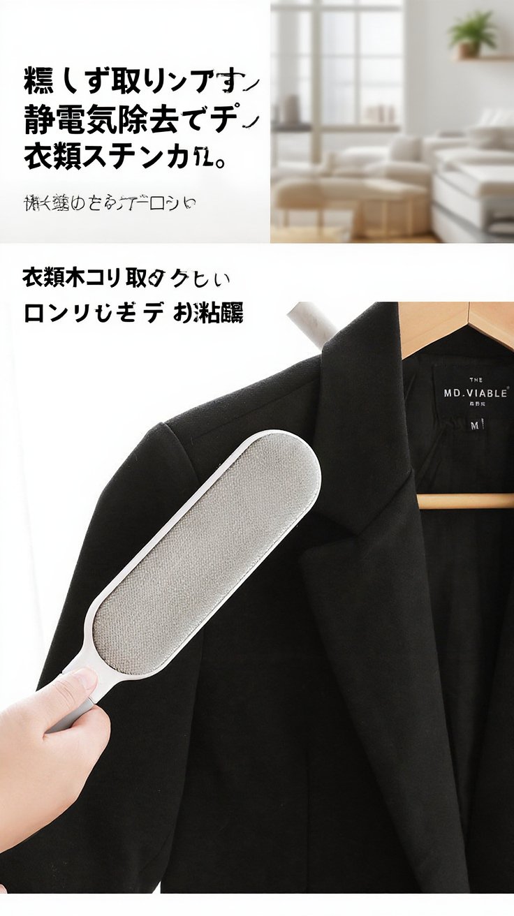 衣類ステッカータイプのホコリ取りローラー