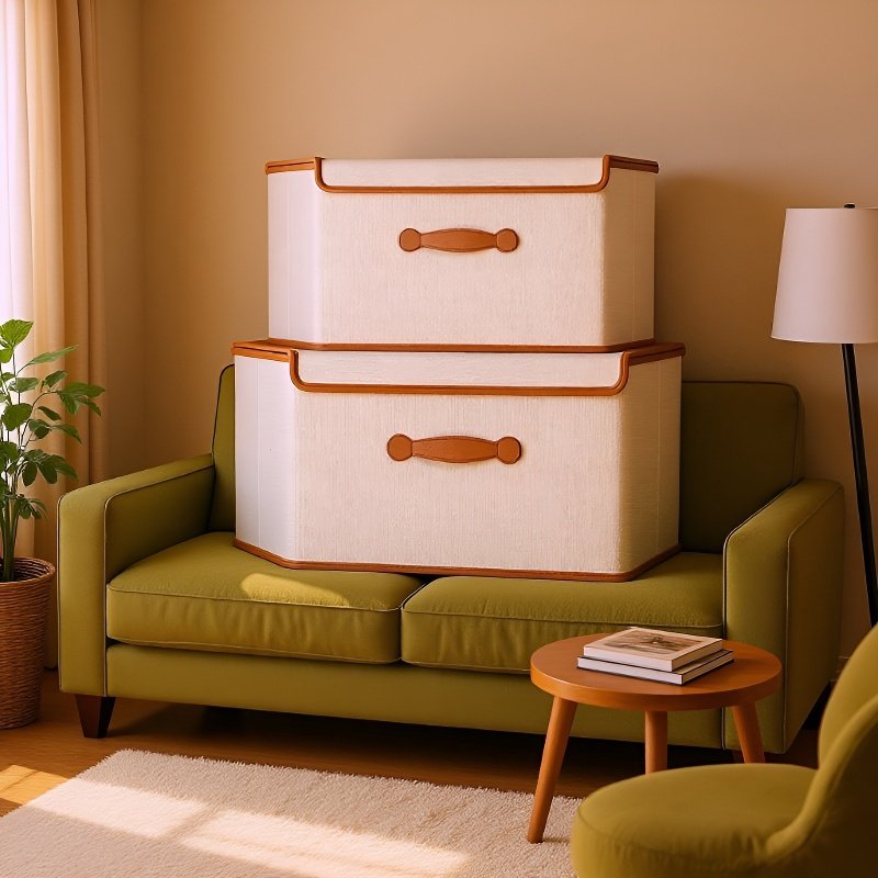 Velkokapacitní úložný box s víkem na oblečení a přikrývky