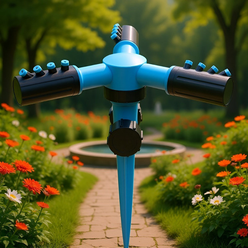 Kézi öntözőspriccelő három ággal kert öntözéséhez