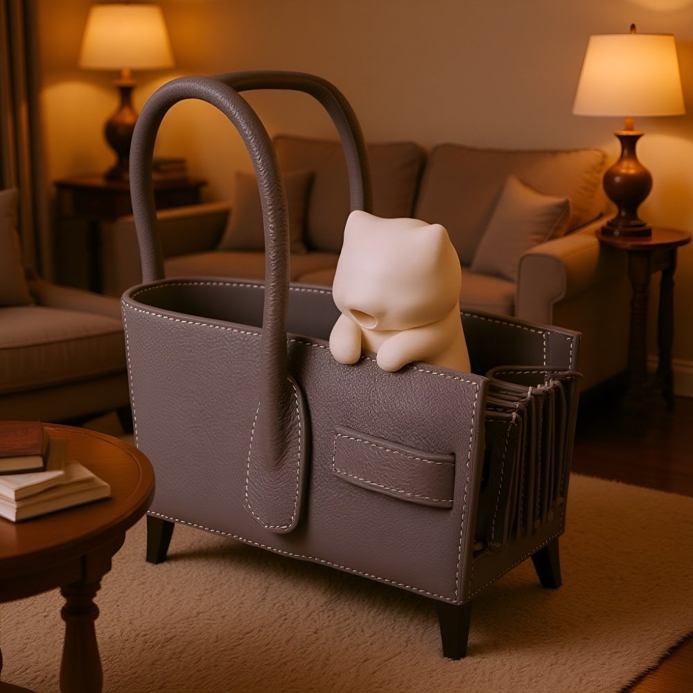 子供が猫キャラクター冷却ツールを使って食事中