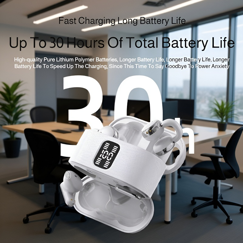 Two Pairs Half In-Ear Couple Bluetooth Ear Clip Headphones, Dual-Use, Ultra-Long Battery