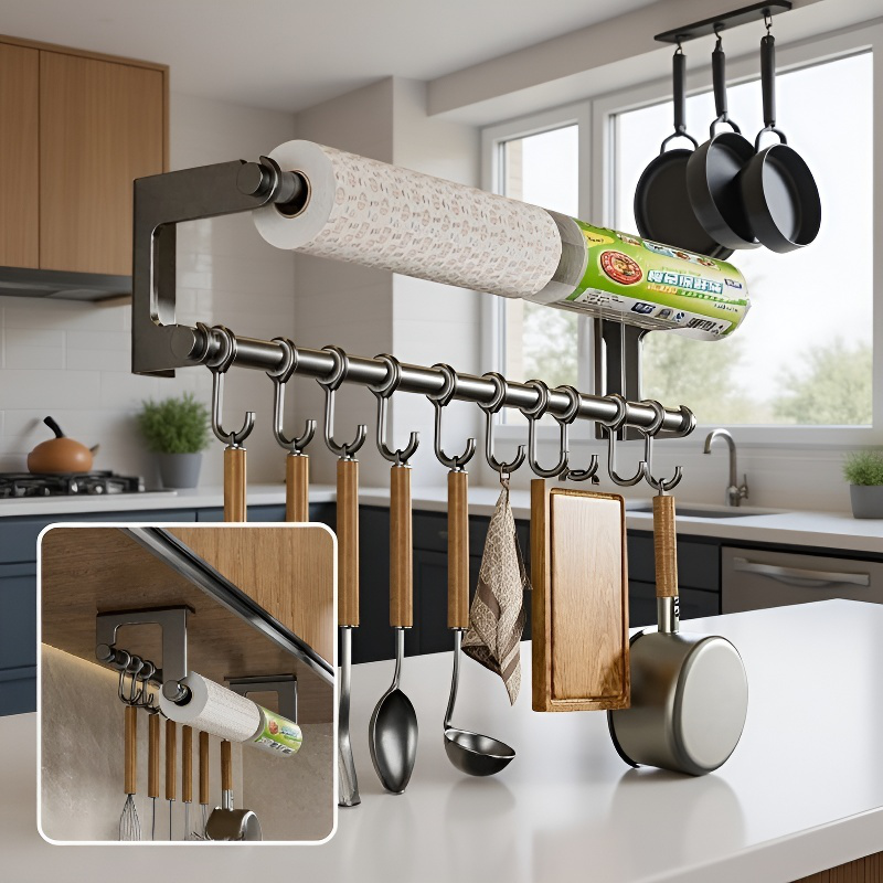 주방 욕실 무타공 스테인리스 후크 선반