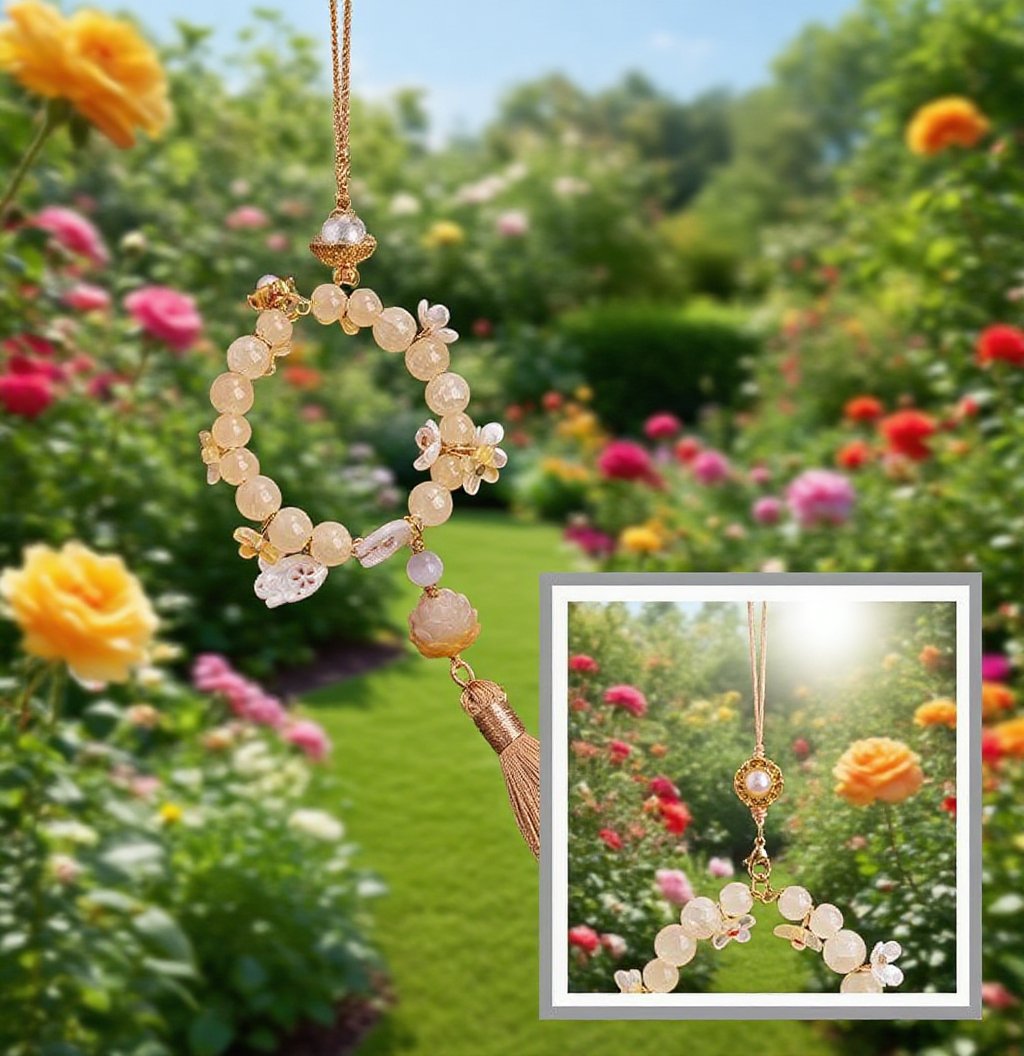 قلادة أمان فاخرة للسيارة بشكل شرابة