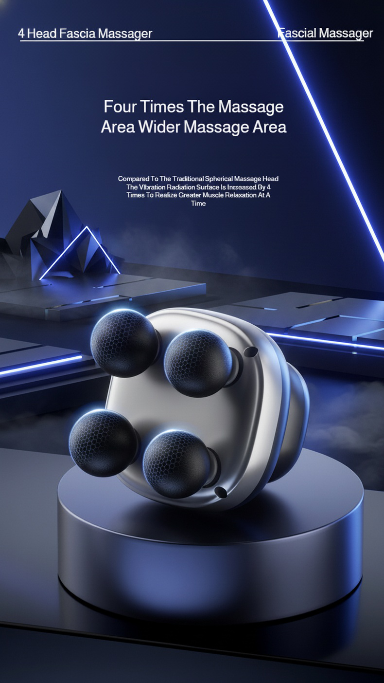 Ergonomic muscle massager for workout recovery