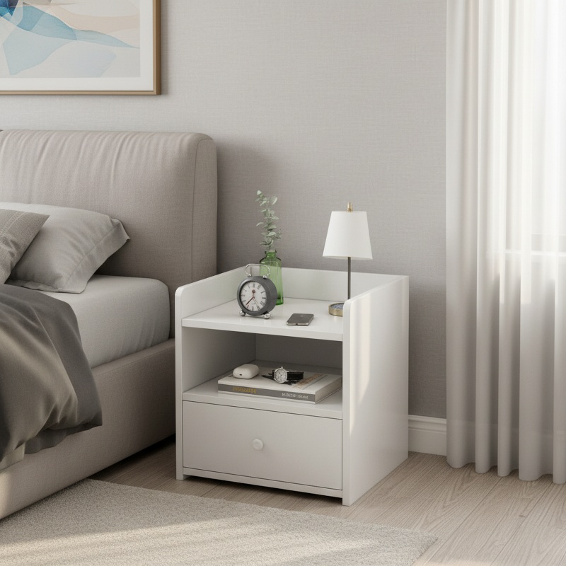 Armoire de rangement de chevet compacte pour chambre