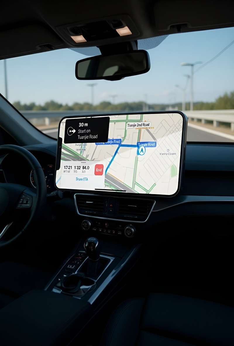 클립형 디자인의 차량용 핸드폰 거치대 근접 이미지