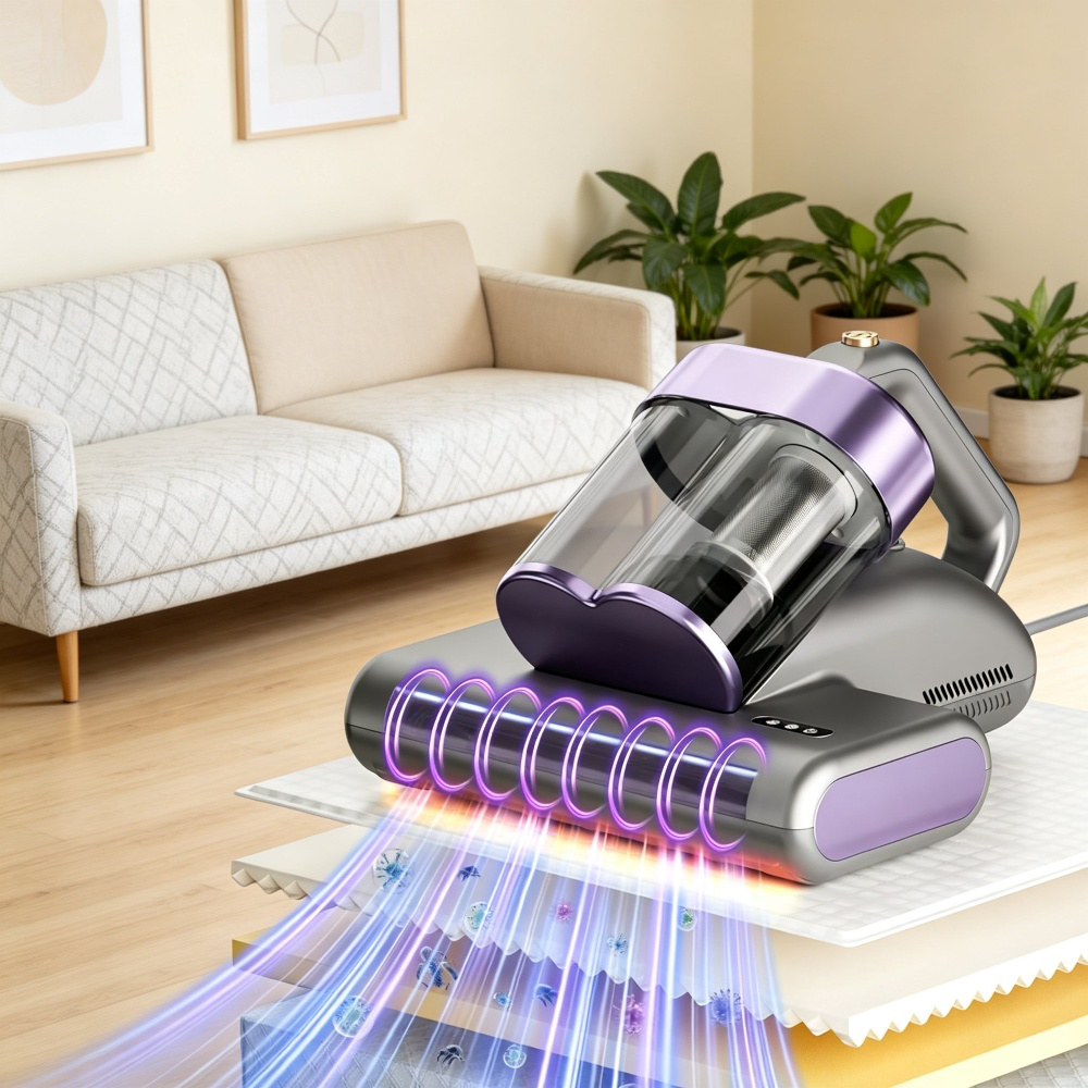 High-Efficiency Home UV Vacuum Cleaner for Mattress, Powerful Bed Dust Mite Removal