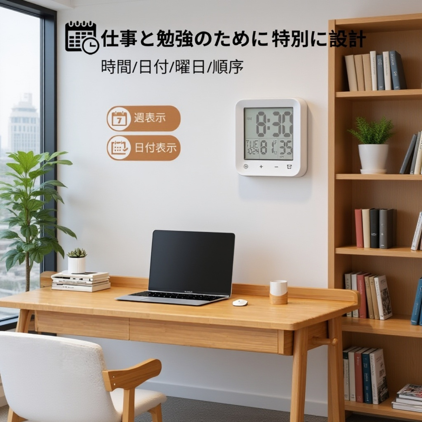 省エネ設計のバスルーム温度計タイマー