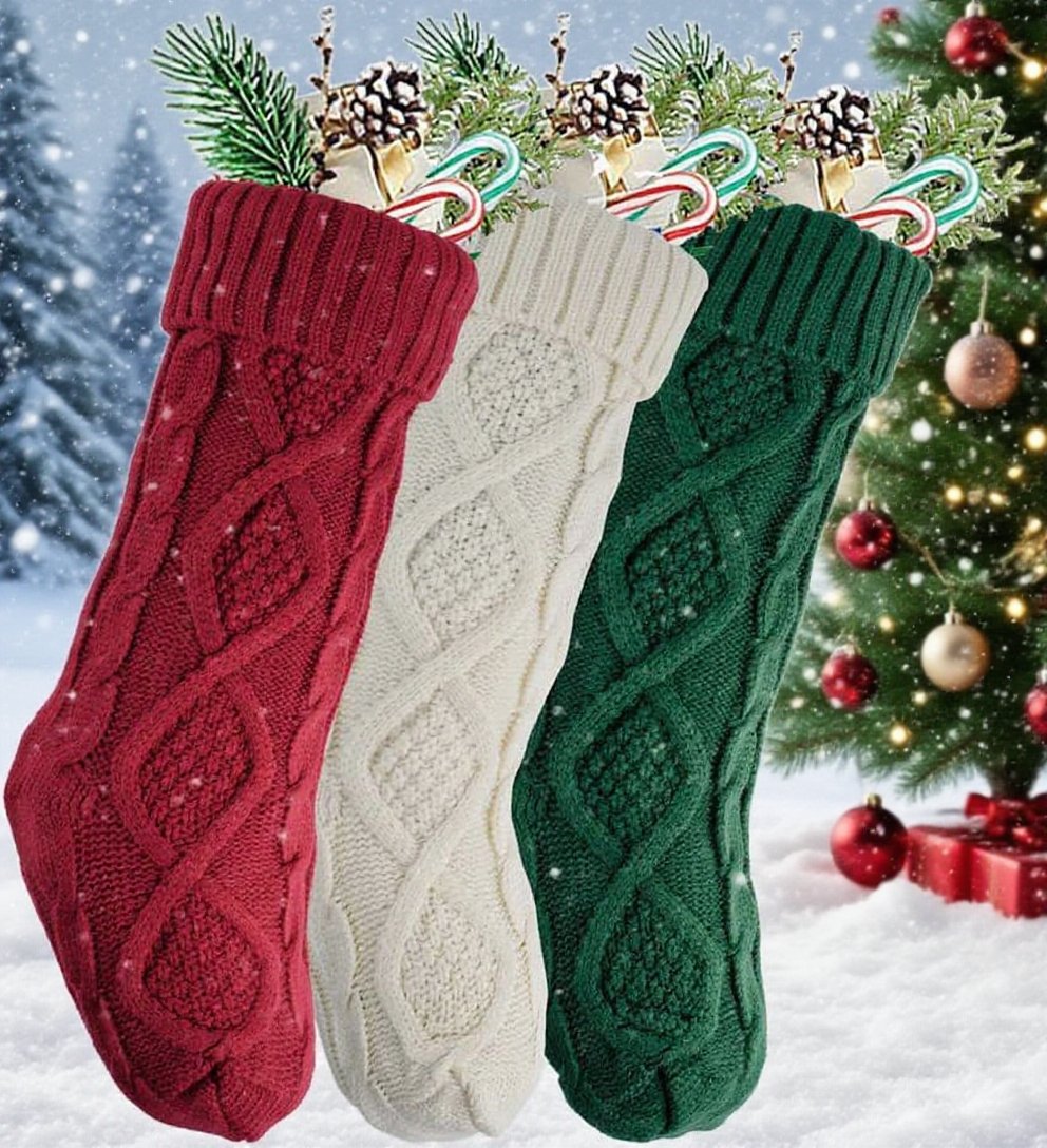 聖誕節家居裝飾用毛線長筒襪