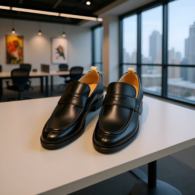 구둣발녀는 단화를 신은 채찍질하다 로퍼 여성 단화