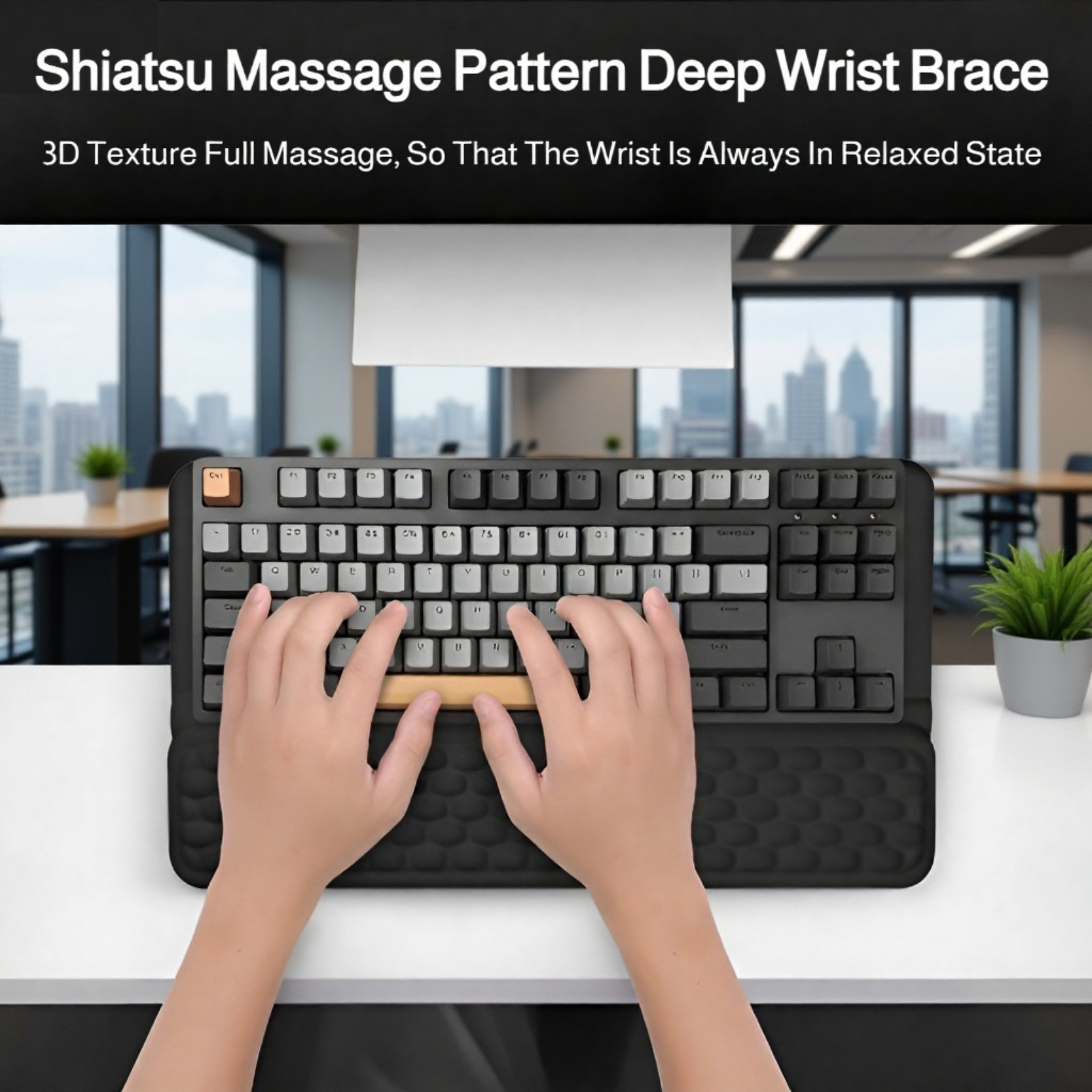 Keyboard rest, slow rebound memory foam mechanical keyboard wrist rest, keyboard hand rest, mouse wr
