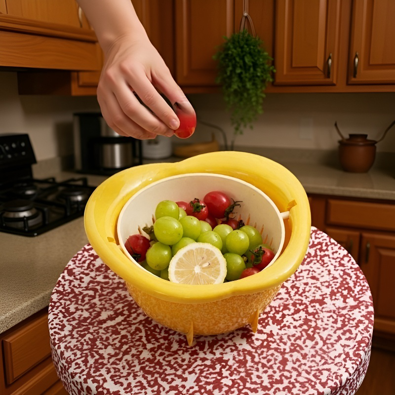 Cesta de drenaje con forma de fruta linda