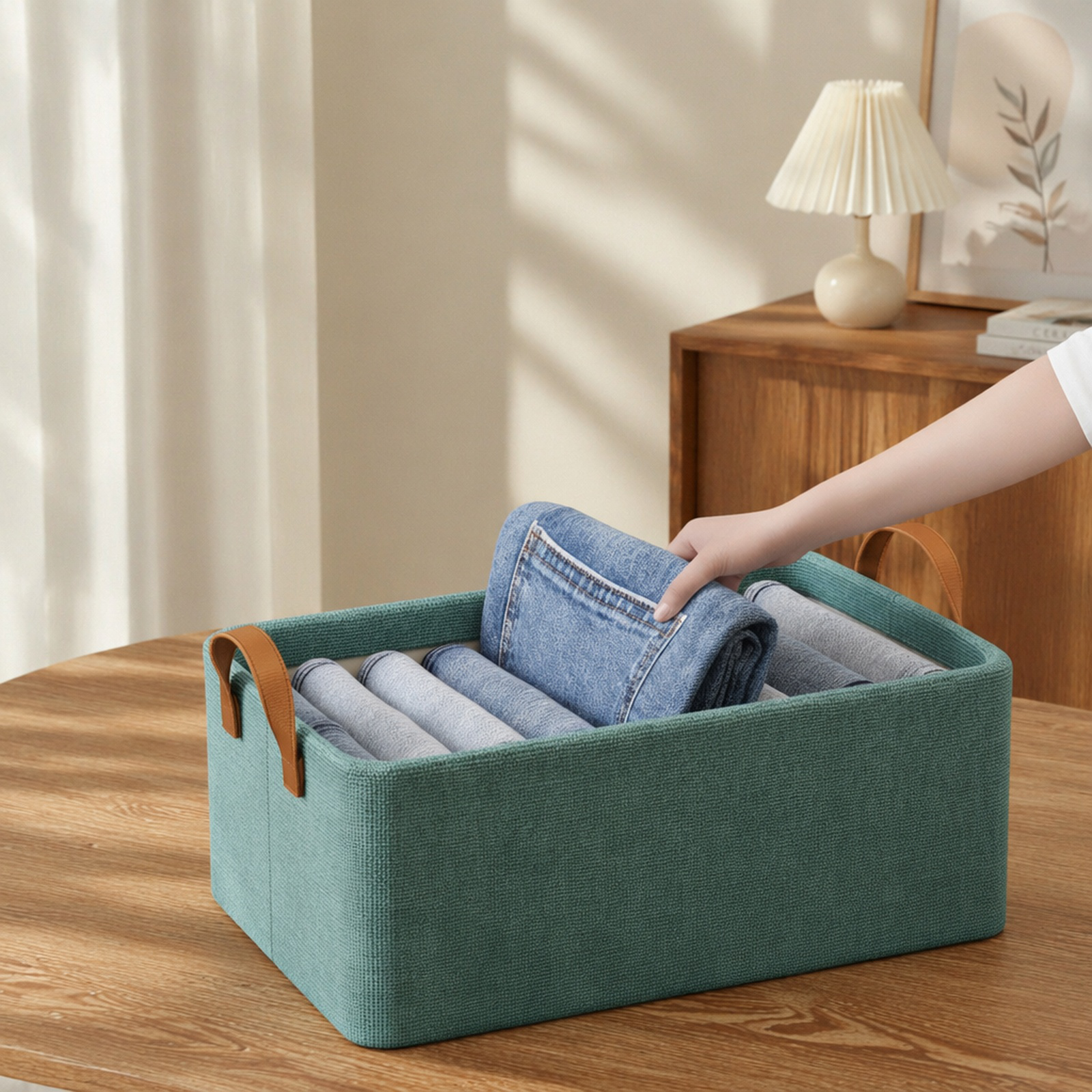 Cesta grande de almacenamiento para ropa y juguetes