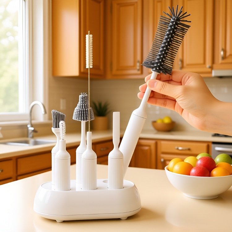 Juego de herramientas 6 en 1 para limpiar biberones de bebé