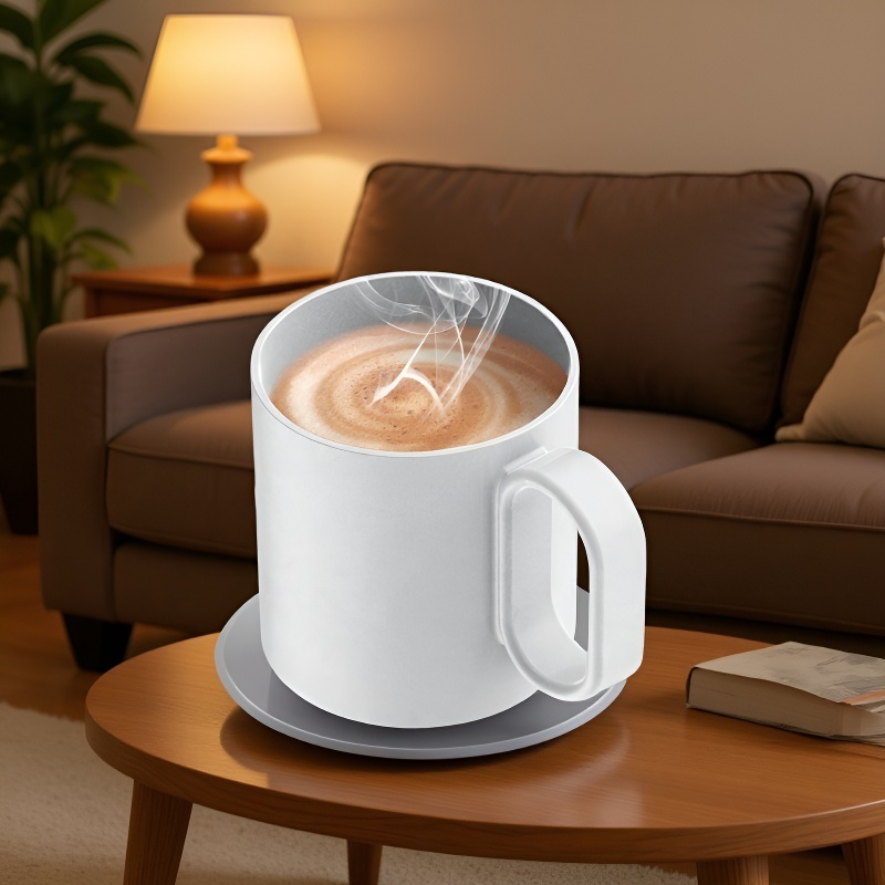 Office mug warmer with adjustable heat levels