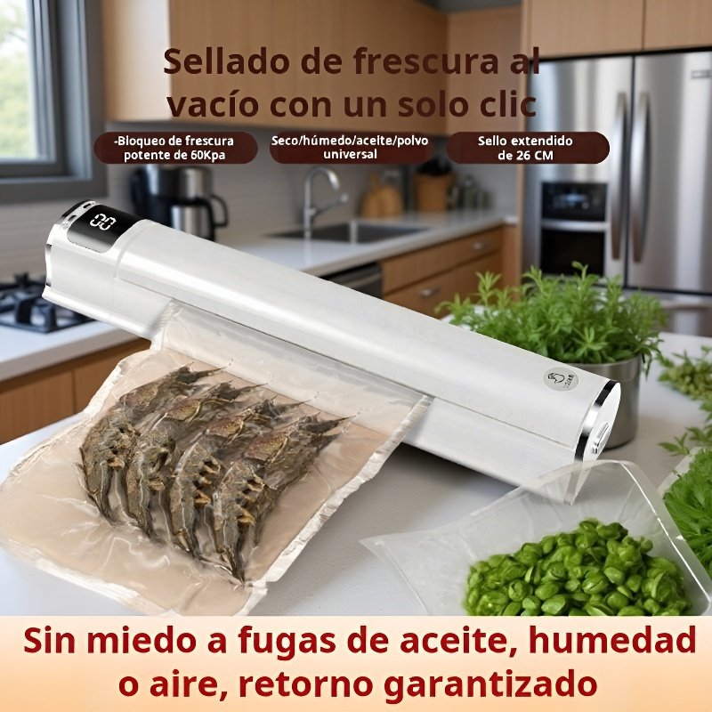 Máquina automática de sellado al vacío pequeña para alimentos secos y húmedos