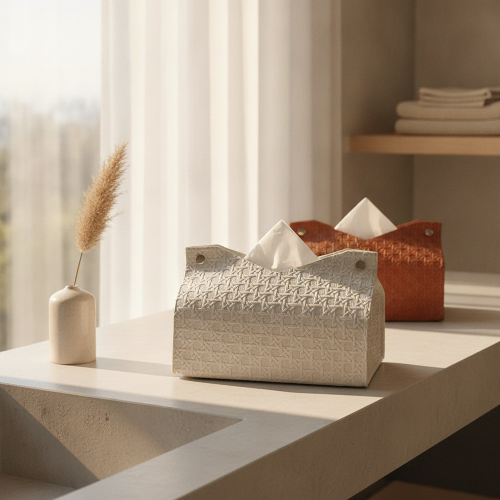 Modern Simple Luxury Tissue Box, Multifunctional Storage for Home, Car, Desktop