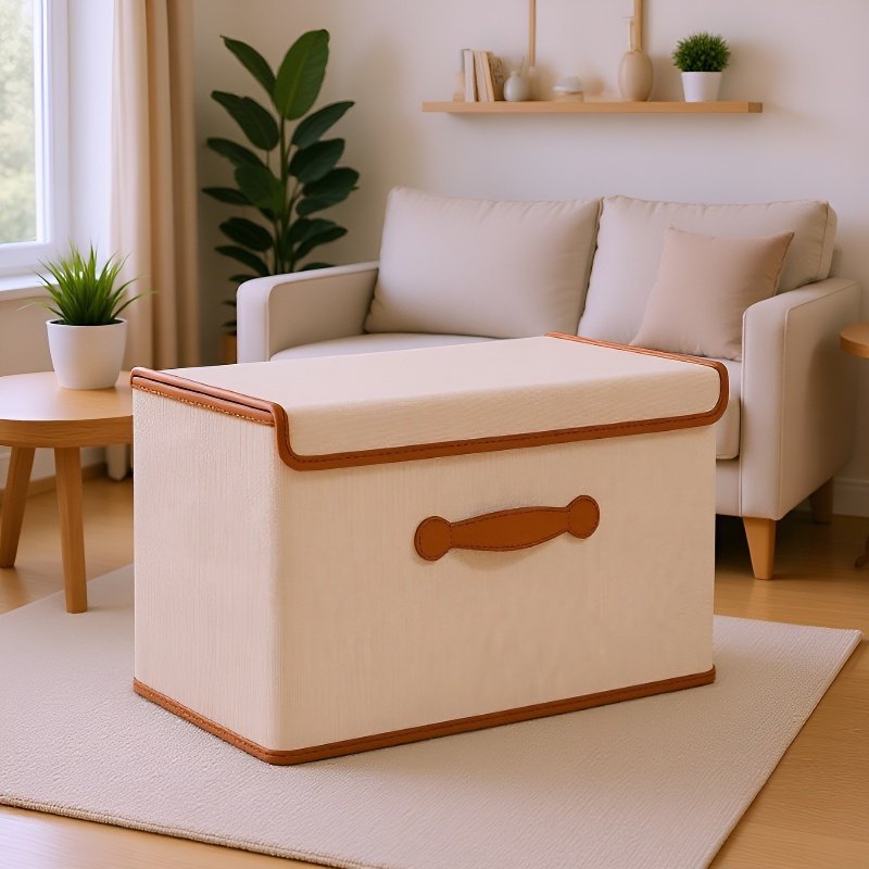 Velkokapacitní úložný box s víkem na oblečení a přikrývky