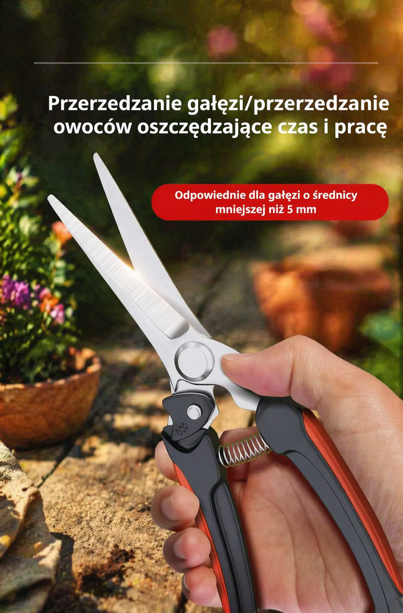 Sekator do owoców z ergonomicznym uchwytem