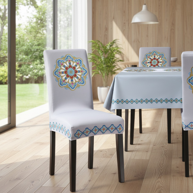 High space utilization dining chair cover Dining chair table cover Four seasons artistic flavor serv
