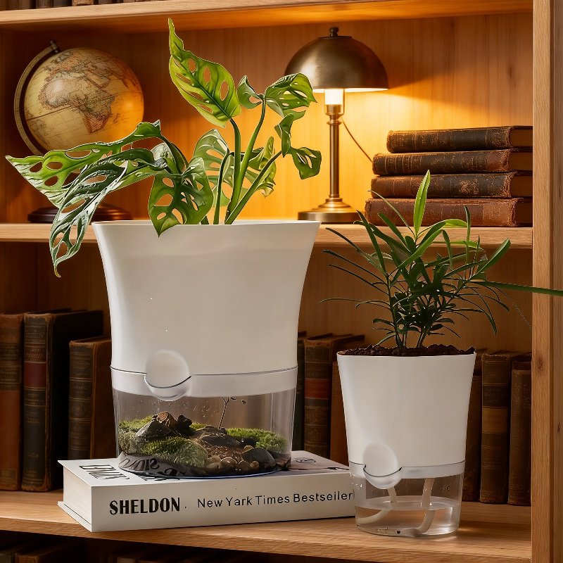 Lazy Self-Watering Plastic Succulent Indoor Hydroponic Planter