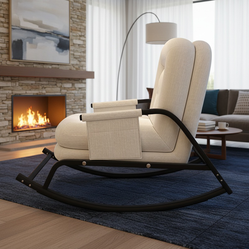 Internet celebrity rocking chair home lazy chair comfortable reclining single rocking chair balcony 