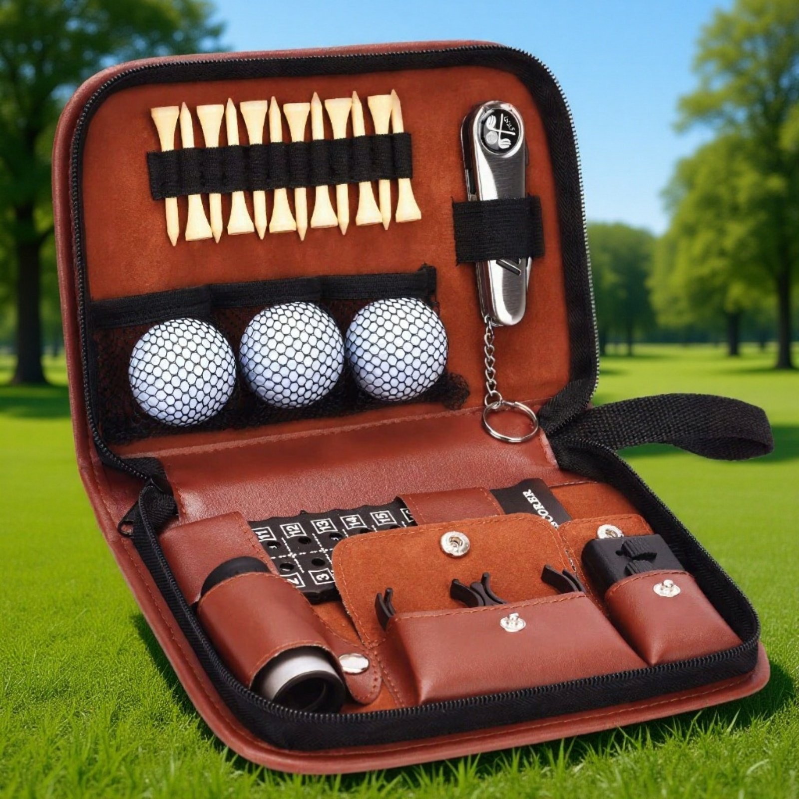 Zestaw narzędzi do golfa na świeżym powietrzu