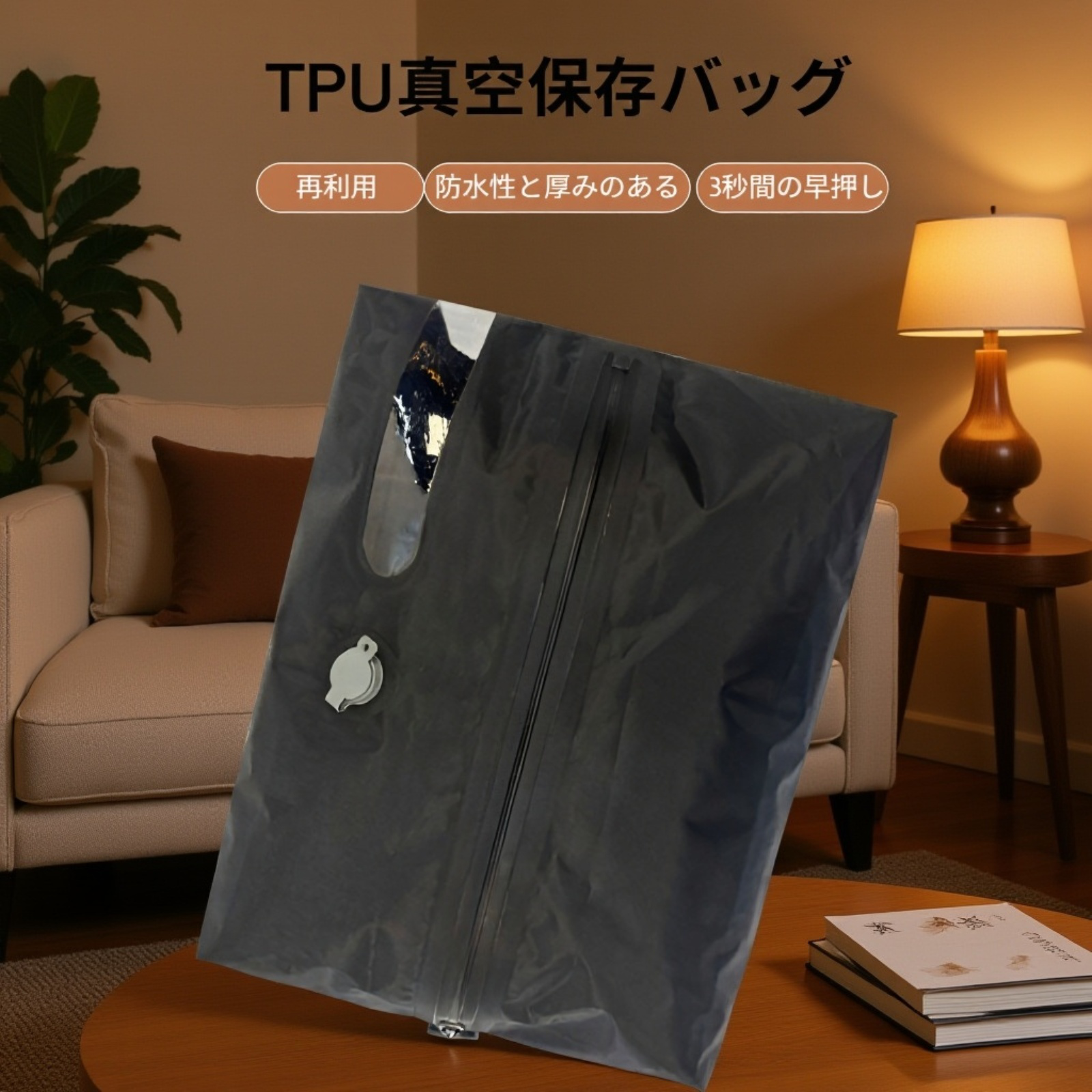 気密防湿防水真空圧縮袋 旅行収納バッグ