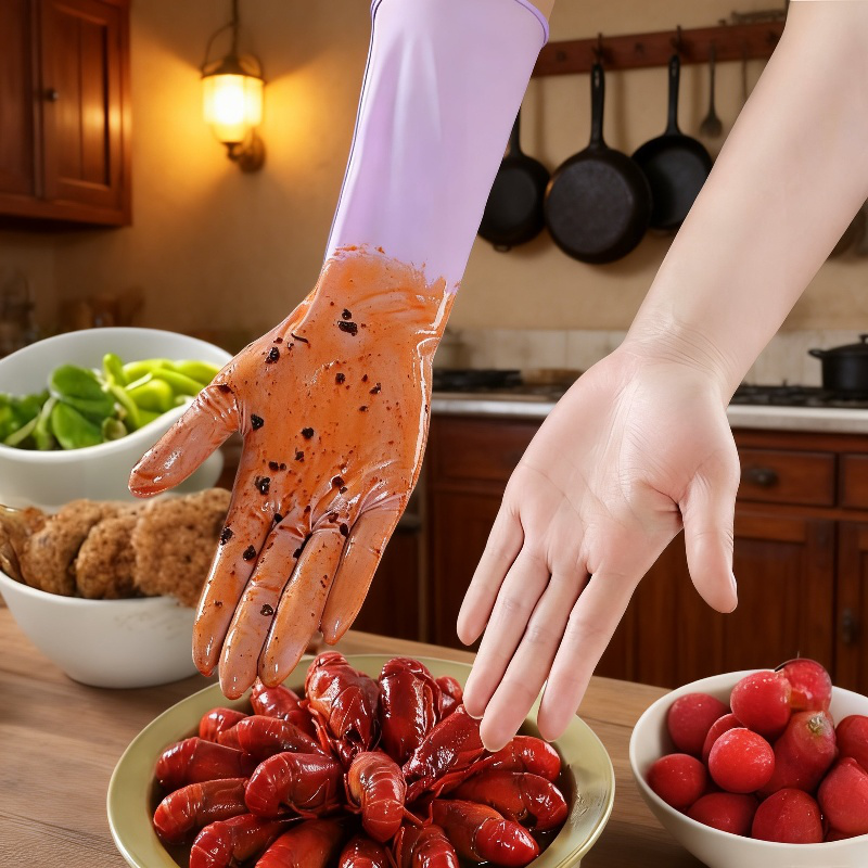 Guantes gruesos desechables de nitrilo resistentes al desgaste y a la suciedad de grasa